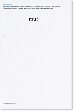 Richard Hollis - Letterhead, Muf Architects